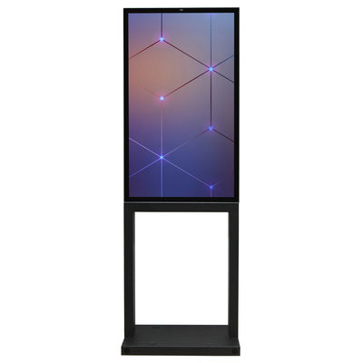 2K Dış Mekan LCD Reklam Ekranı, 32 '' Zemin Ayaklı Dokunmatik Ekran Kiosk 2000 nit