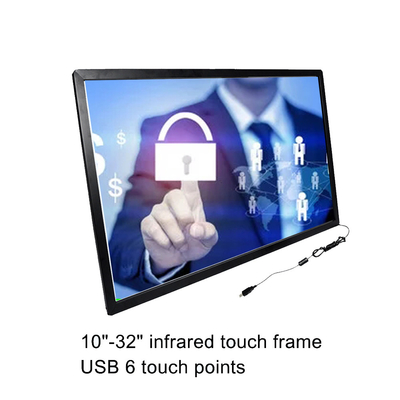 USB Arayüzü Yüksek Hassasiyetli Pratik 86 İnç Kızılötesi Dokunmatik Ekran