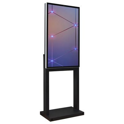 2K Dış Mekan LCD Reklam Ekranı, 32 '' Zemin Ayaklı Dokunmatik Ekran Kiosk 2000 nit